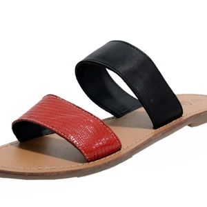 Women Flat Leather sandal by Anji Size 8.5